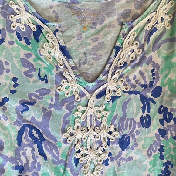 Lilly Pulitzer 3/4 sleeve Dress in Lilac Nice Ink - Picture 4 of 4